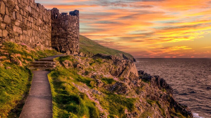 Ruined Stone Castle — Orange
