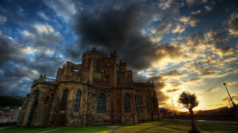 Ruined Stone Cathedral — Blue