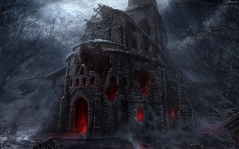 Ruined Stone Church — Gray