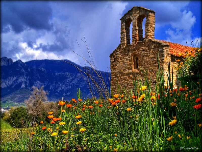 Ruined Stone Church — Green, Dramatic