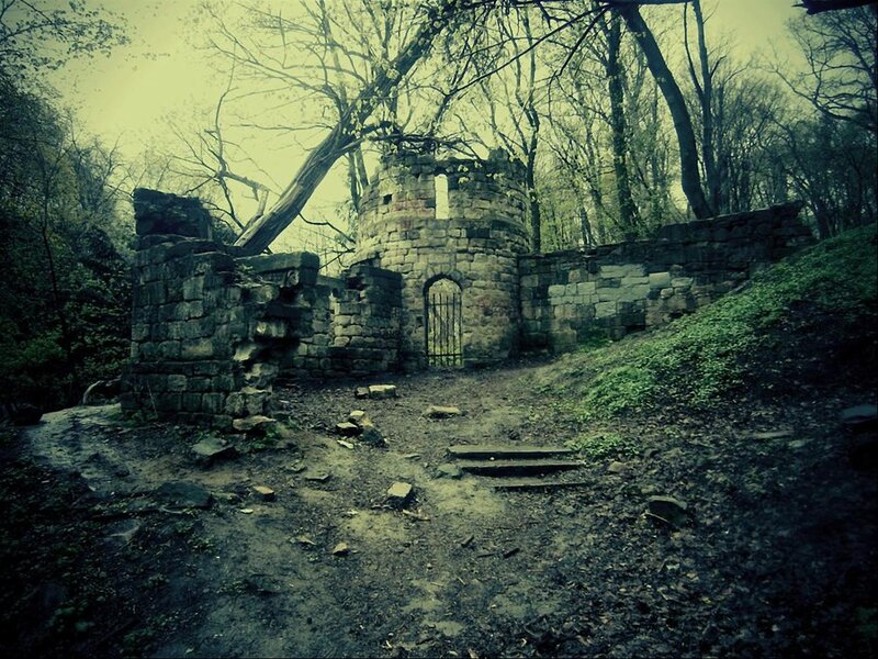 Ruined Stone Structure — Green, Somber, Autumn