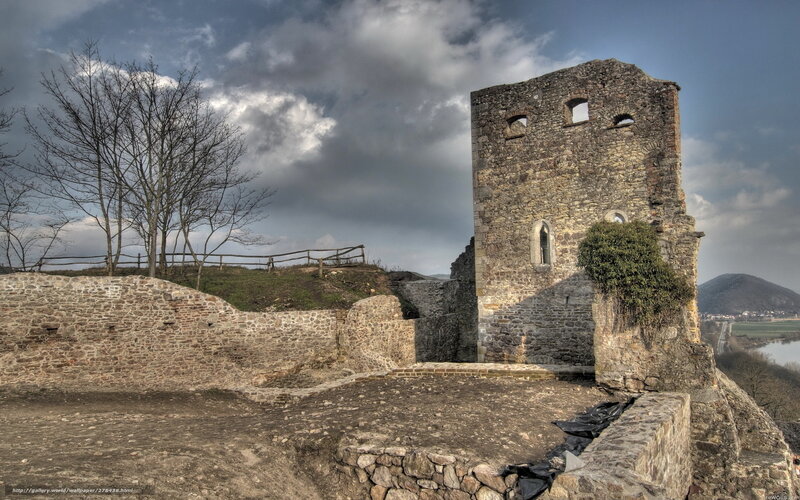 Ruined Stone Tower — Gray, Dramatic, Autumn