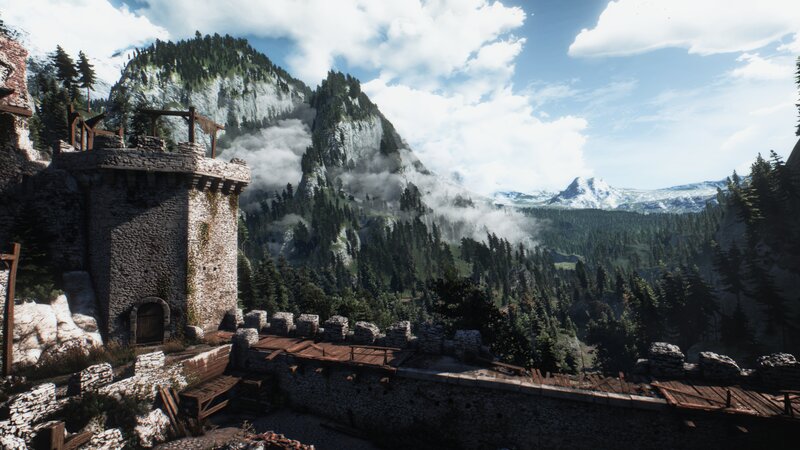 Ruined Stone Tower — Gray, Serene