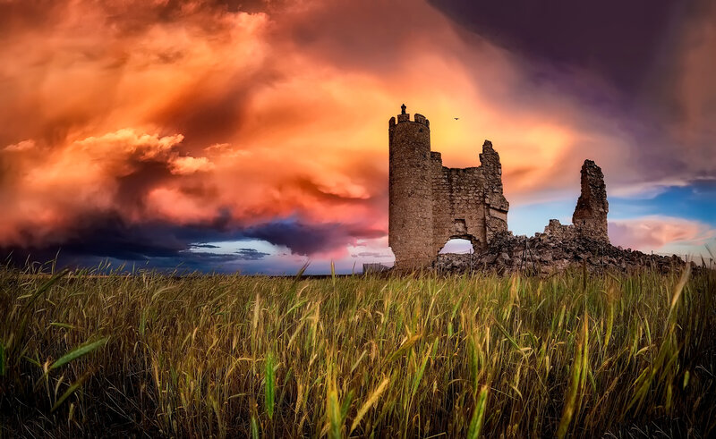 Ruined Stone Tower — Orange