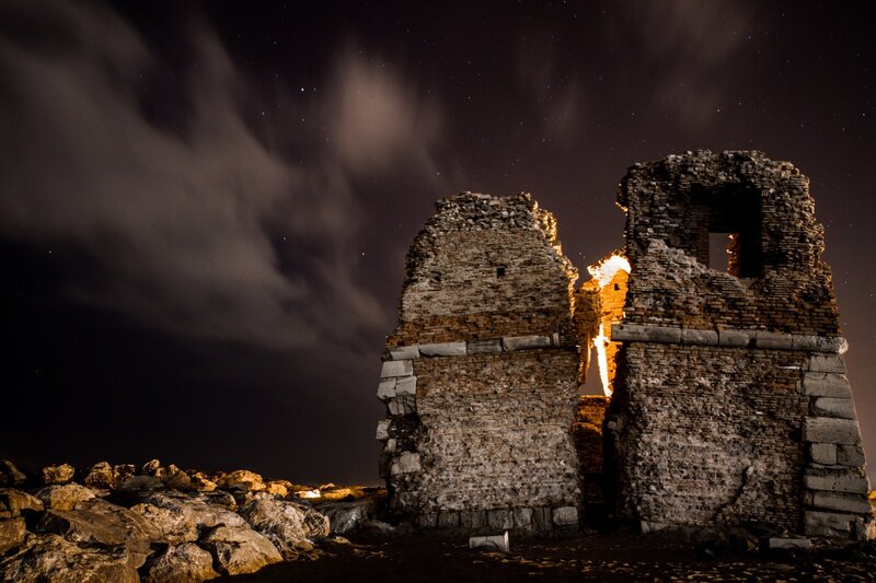 Ruined Stone Towers — Black