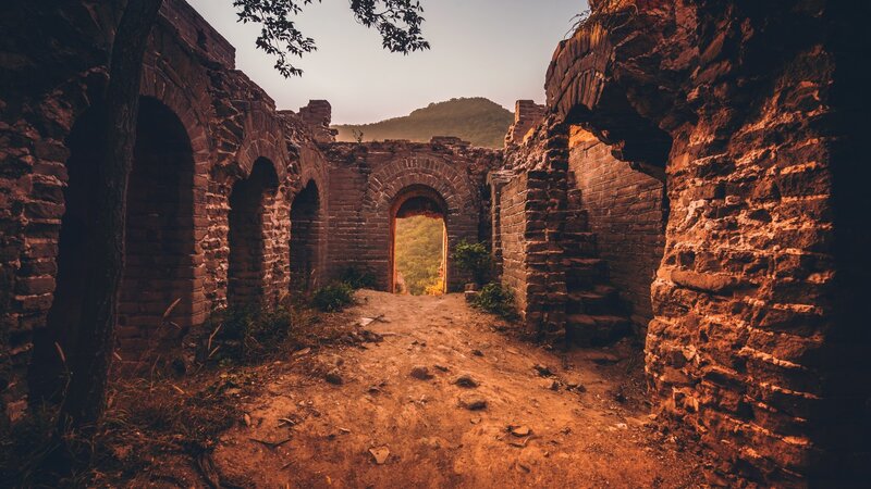 Ruined Stone Wall — Brown