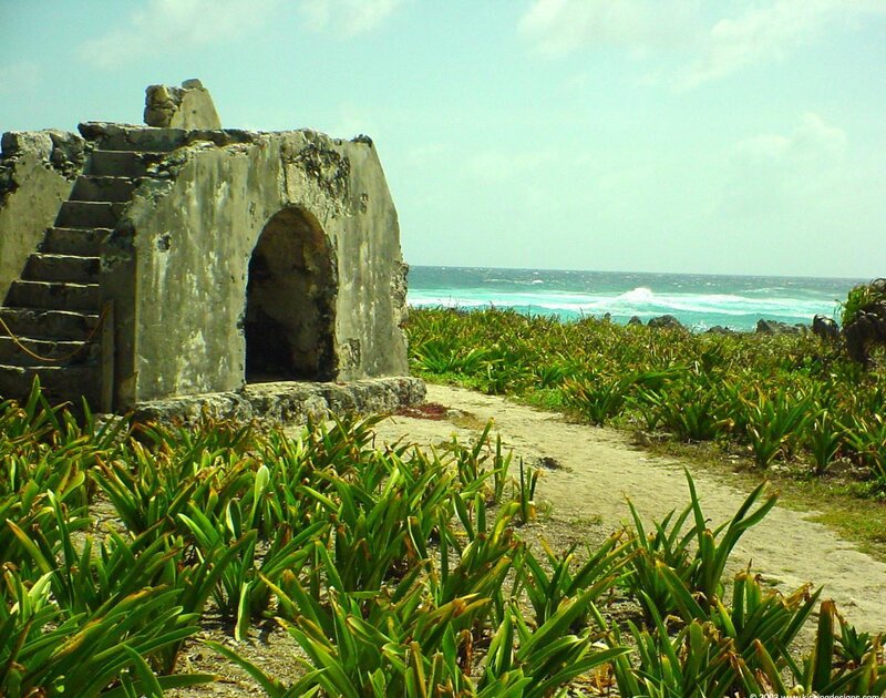 Ruined Structure by Ocean