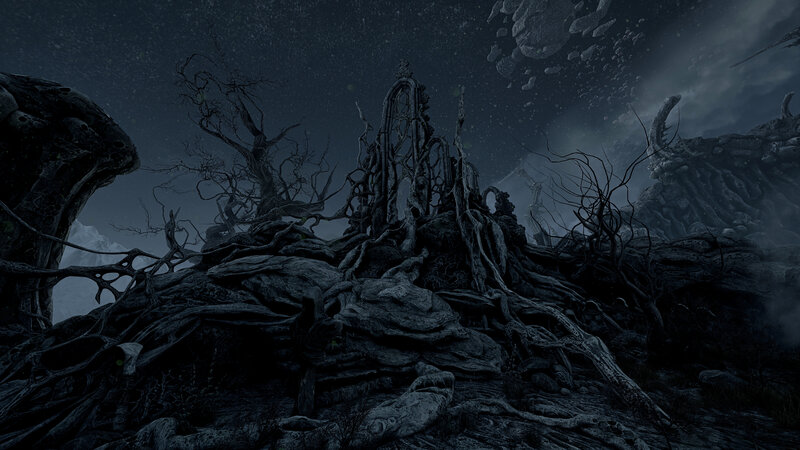 Ruined Structure in Wasteland