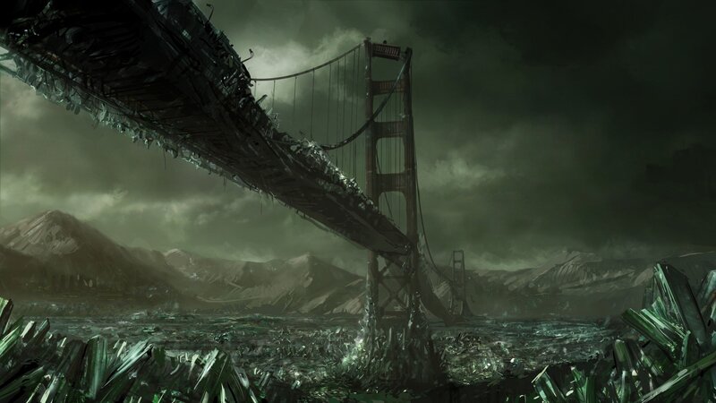Ruined Suspension Bridge — Green