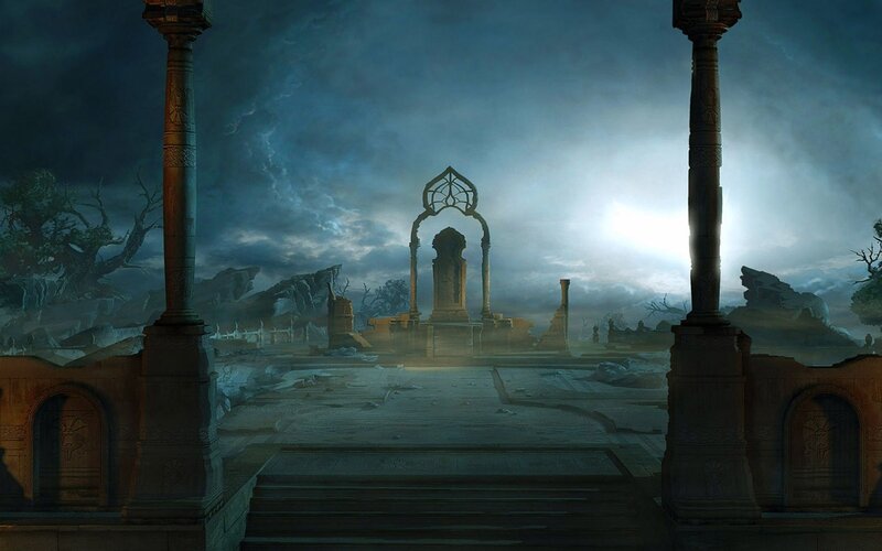 Ruined Temple Courtyard