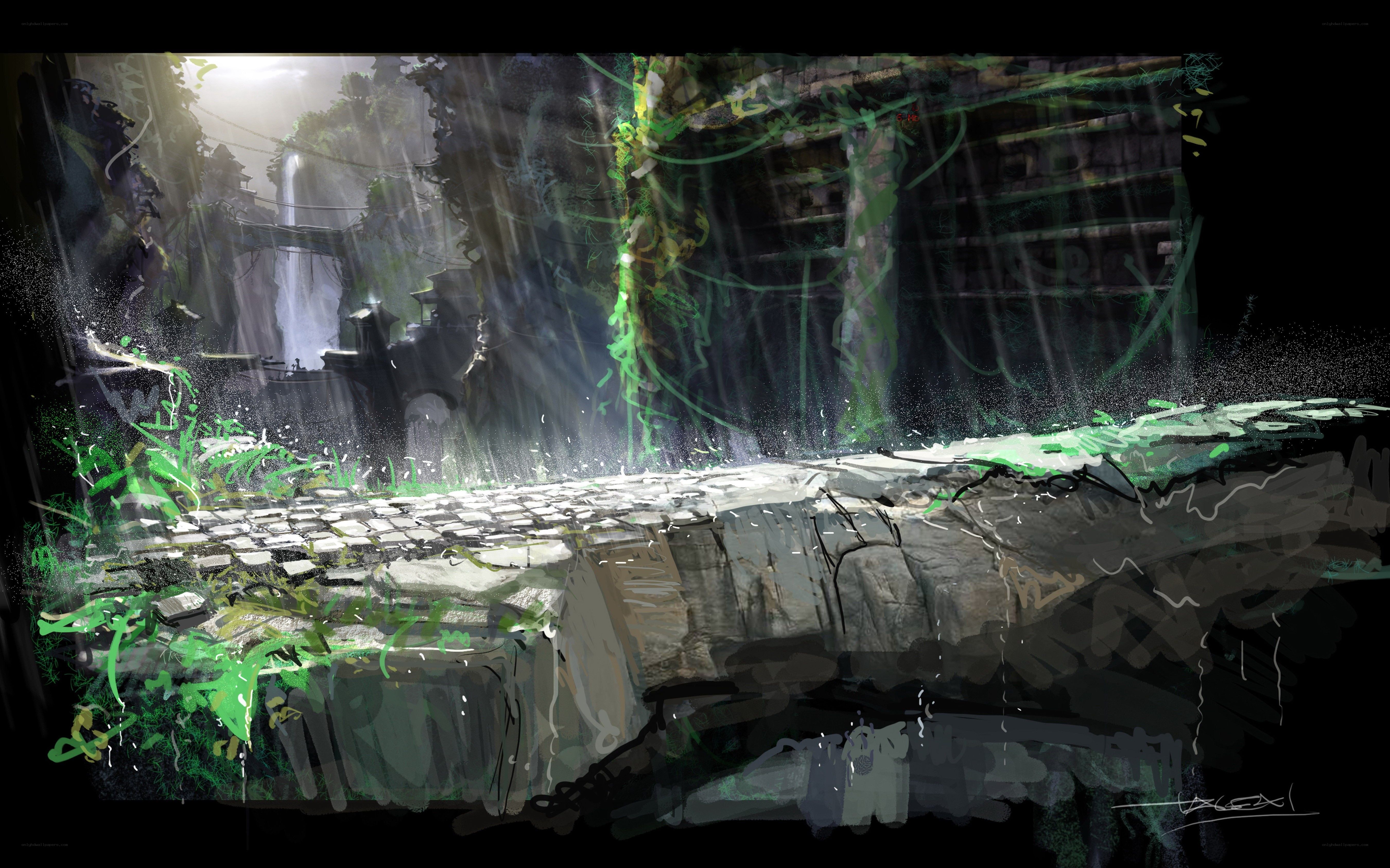Ruined temple in jungle