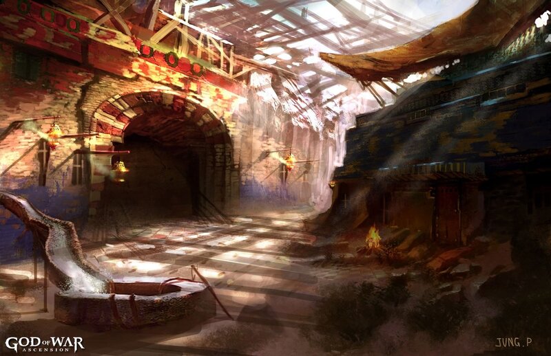 ruined temple interior