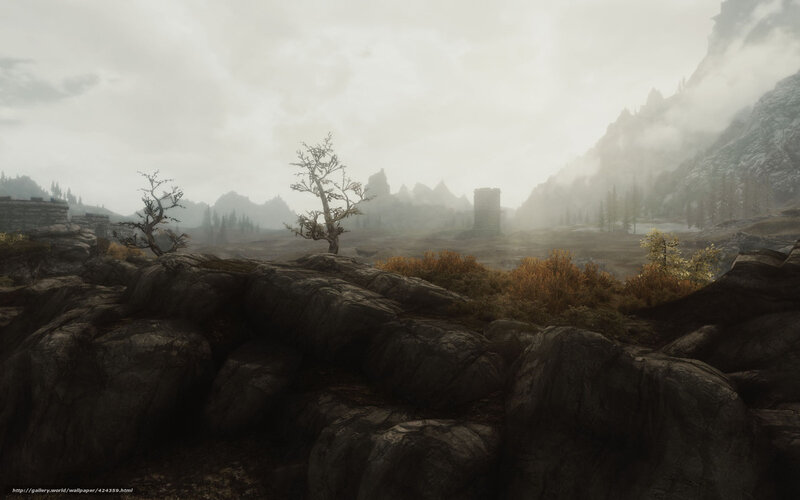 Ruined Tower in Fog
