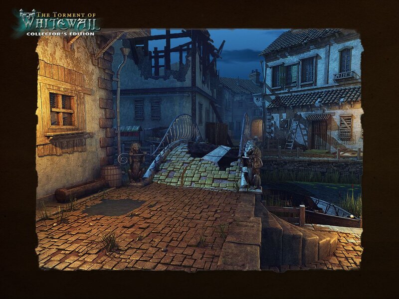 Ruined Town at Night — Brown