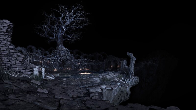 Ruined Tree on Cliff
