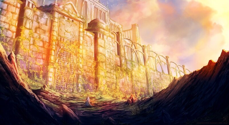 Ruins at sunset