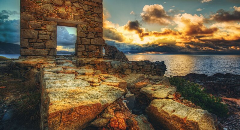 Ruins by the Sea — Blue