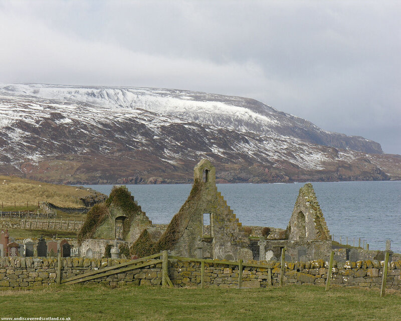 ruins by the sea in scotland
