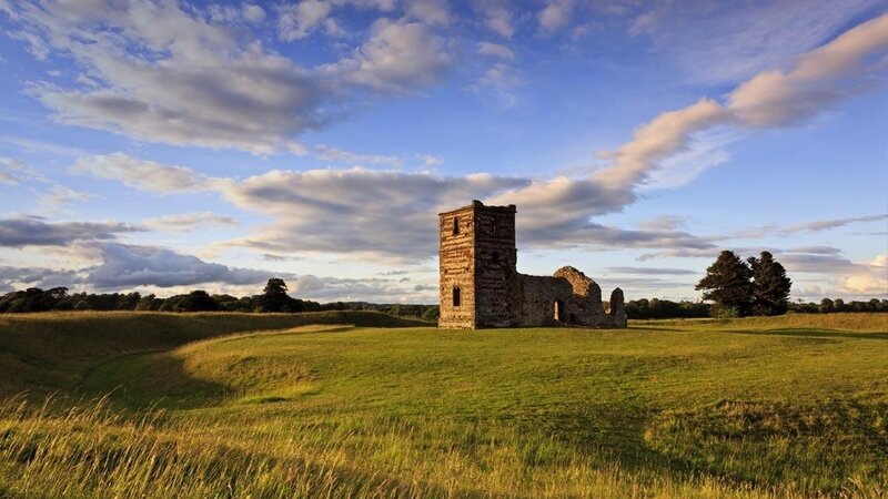 Ruins in a green field