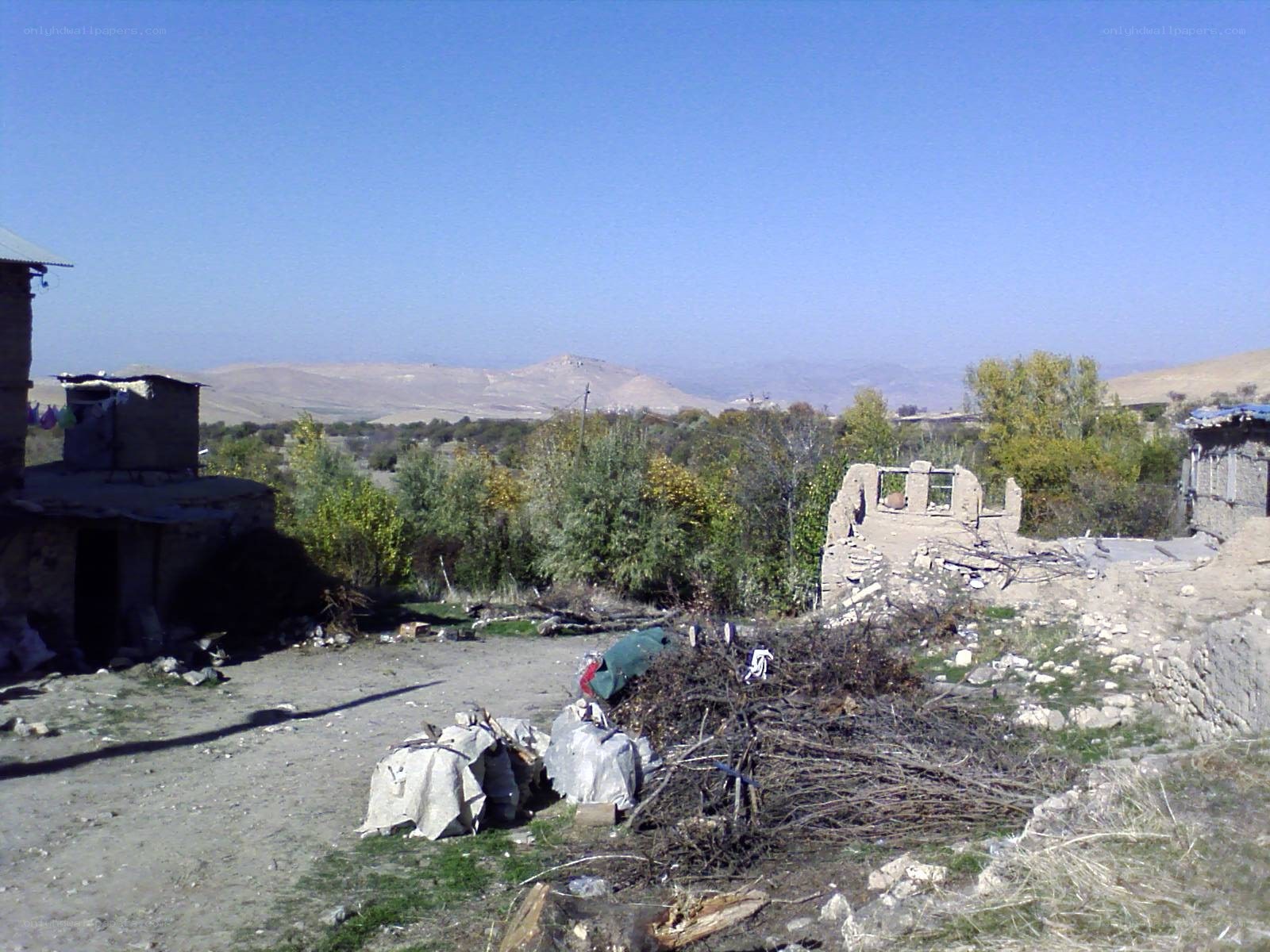 Ruins in a rural landscape