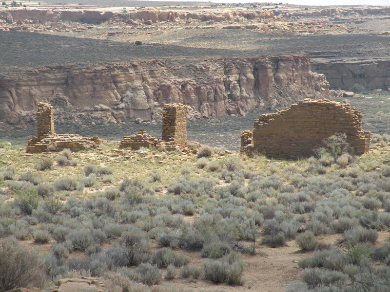 Ruins in Desert Landscape — Brown
