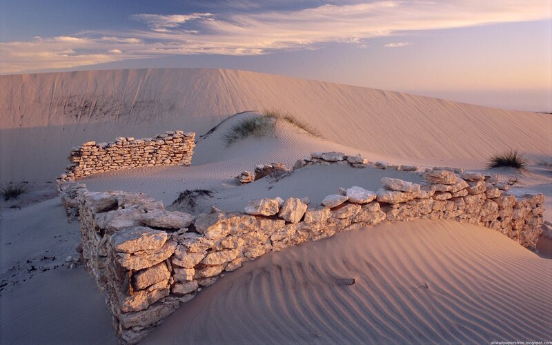 Ruins in Desert Sand