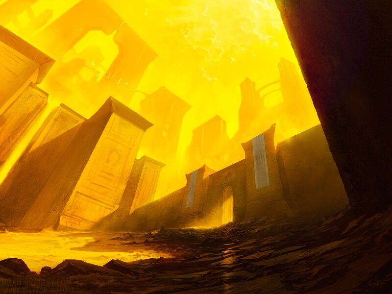 Ruins in golden light