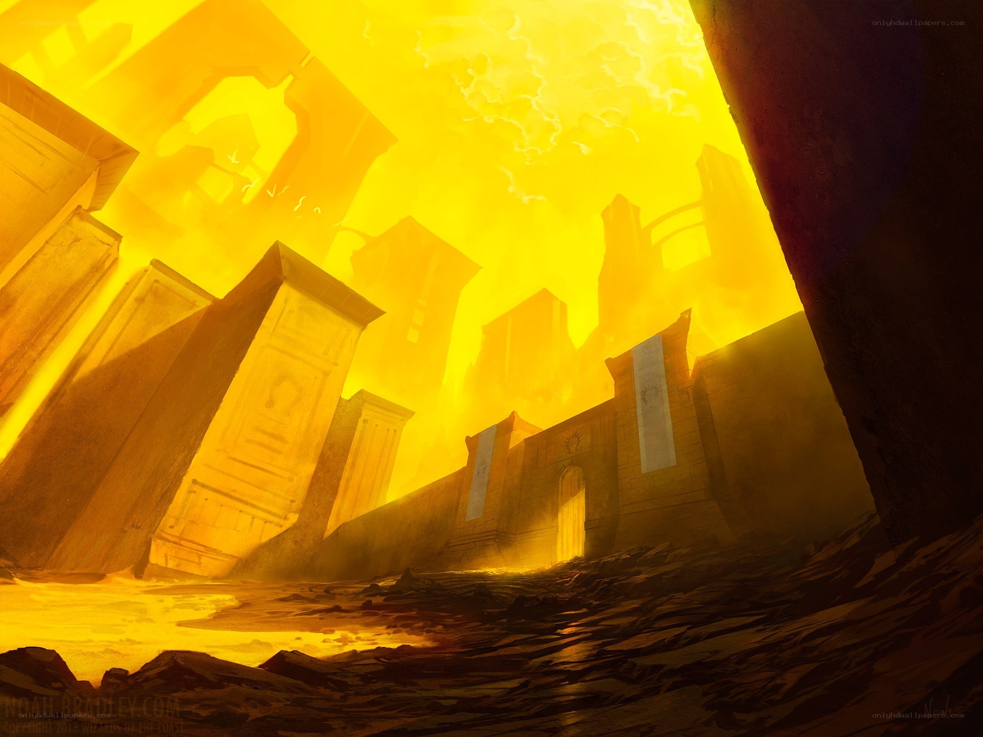 Ruins in golden light