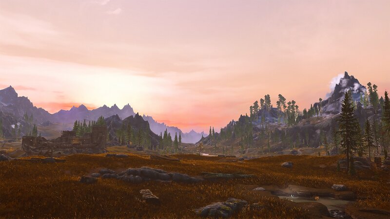 Ruins in Mountain Valley — Orange
