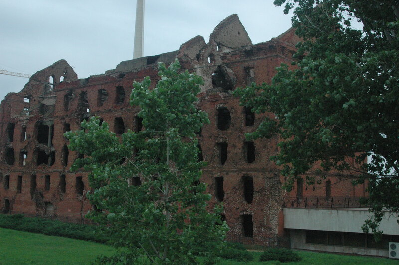 Ruins of a brick building