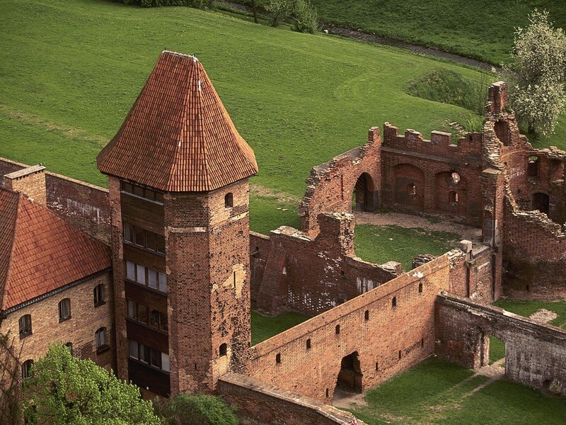 Ruins of a brick castle