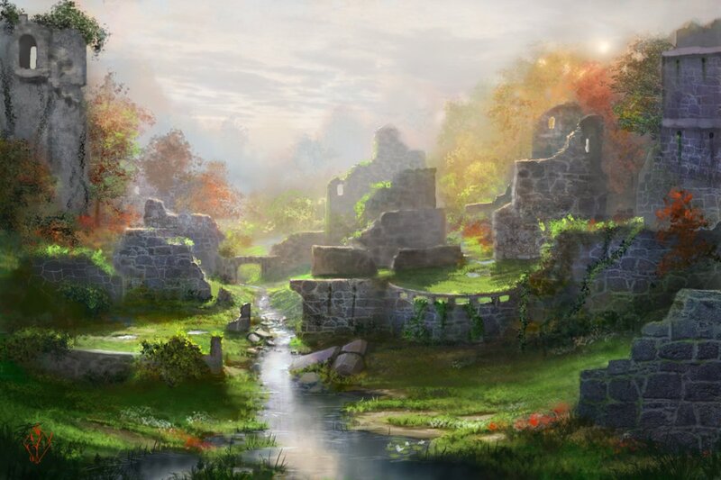 Ruins of a Castle — Green, Serene