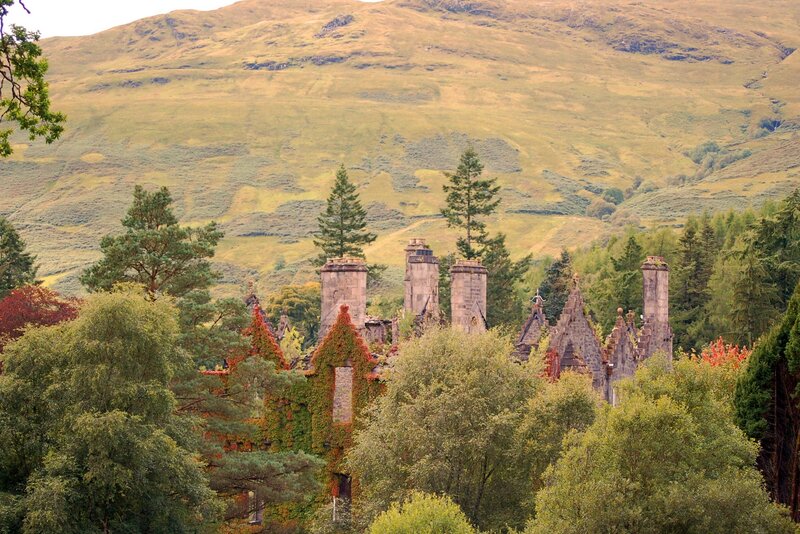 ruins of a castle in the Scottish Highlands