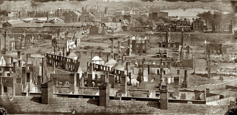 Ruins of a destroyed city