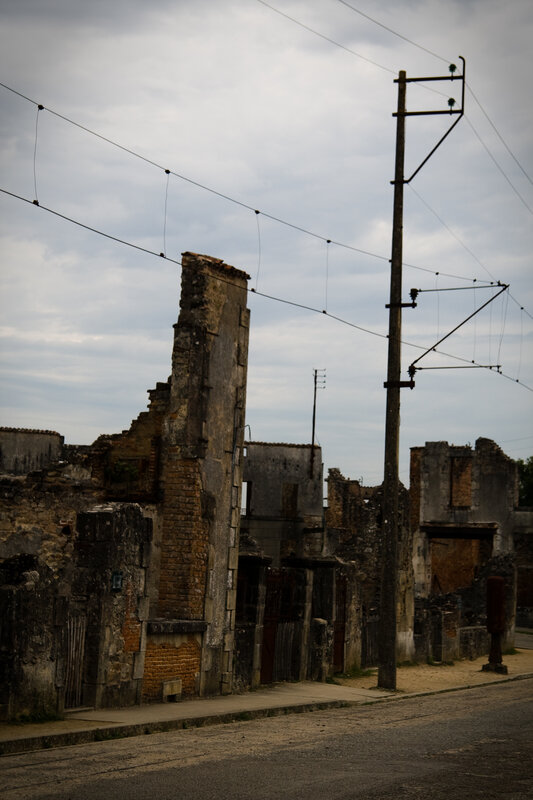 Ruins of a destroyed village