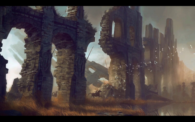 ruins of a fallen city