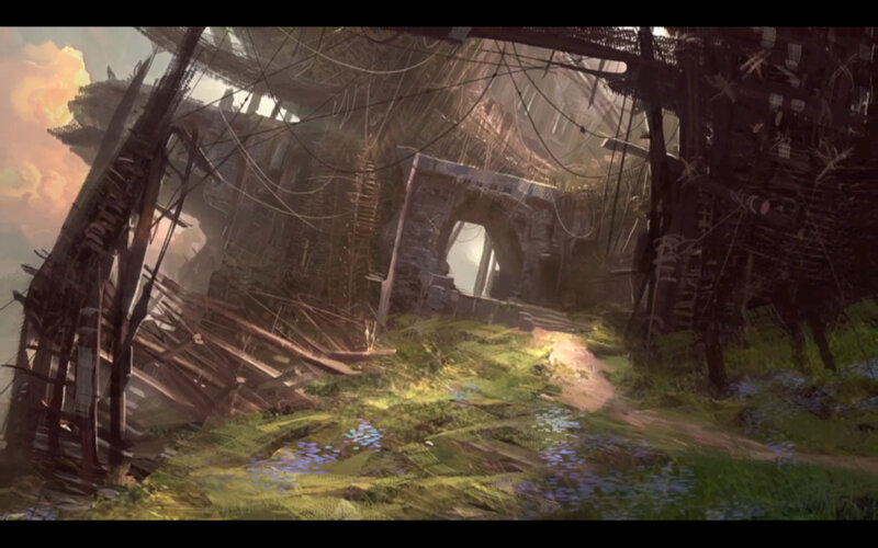 ruins of a fallen city