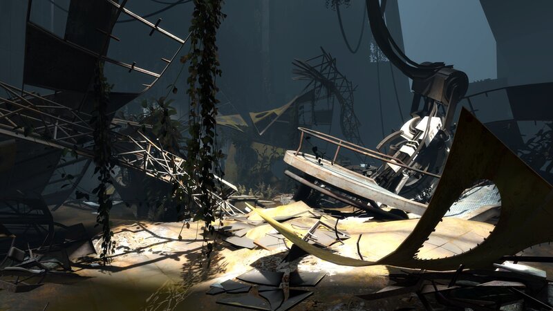 ruins of a futuristic structure