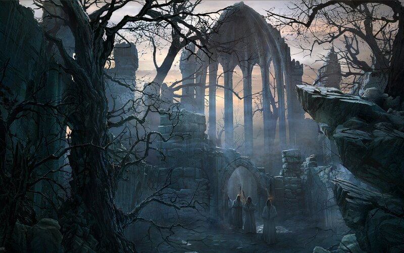 ruins of a gothic cathedral