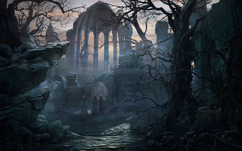 ruins of a gothic cathedral
