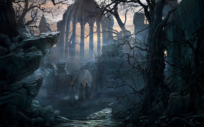 ruins of a gothic cathedral