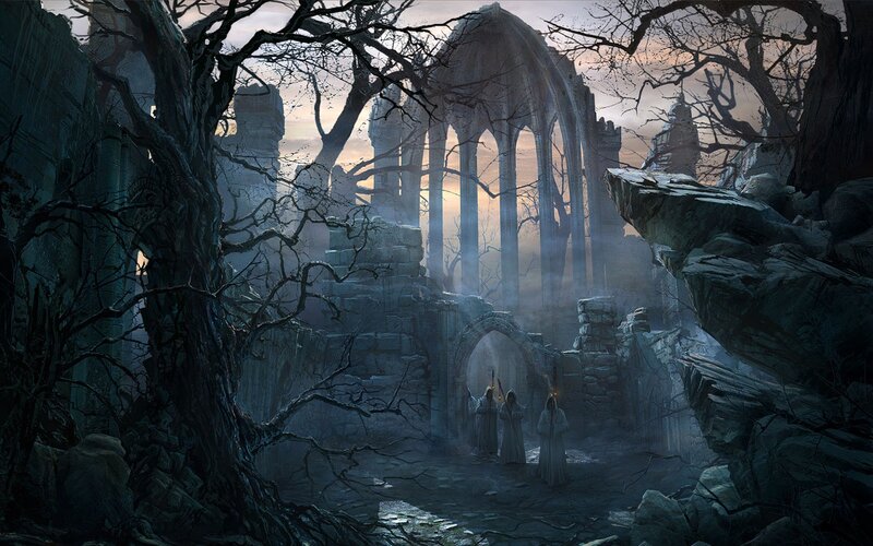 ruins of a gothic temple