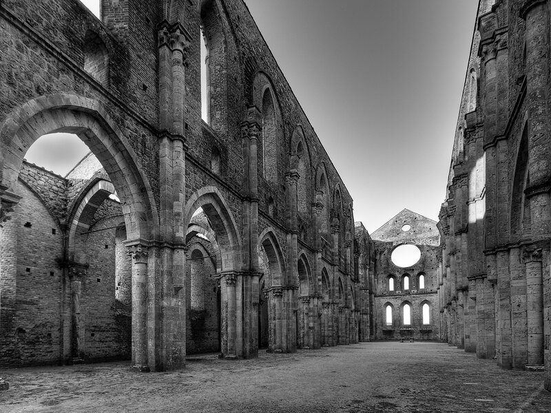 Ruins of a historic abbey