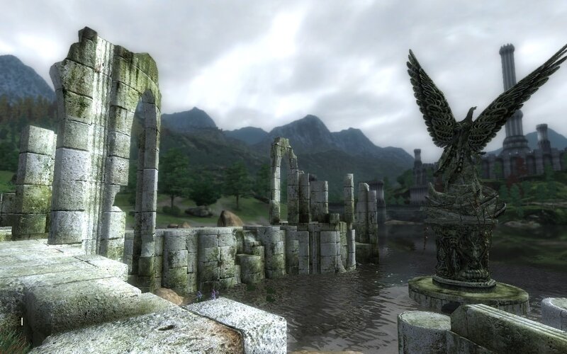 ruins of a stone bridge