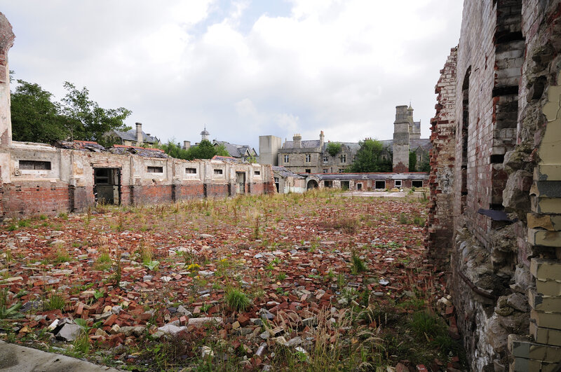Ruins of an abandoned courtyard