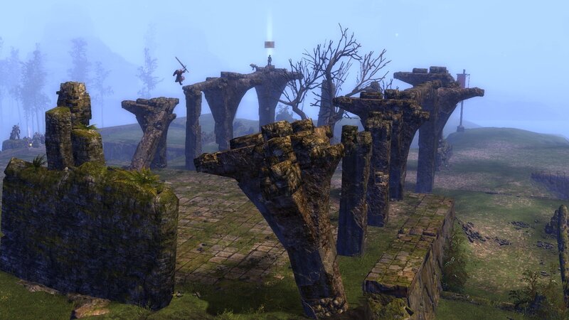 ruins of an ancient bridge