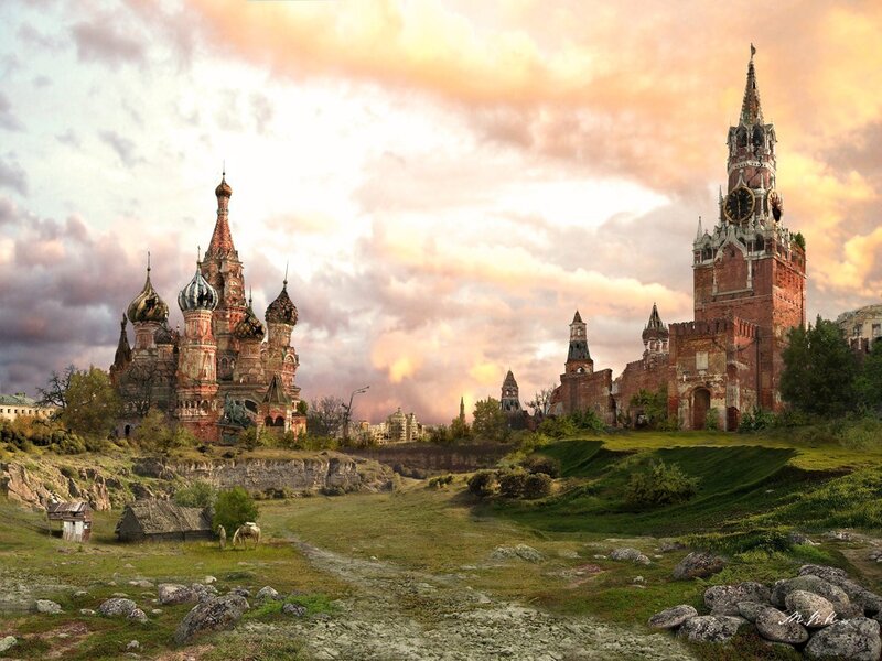ruins of moscow skyline