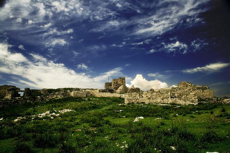 Ruins on a Grassy Hill — Blue