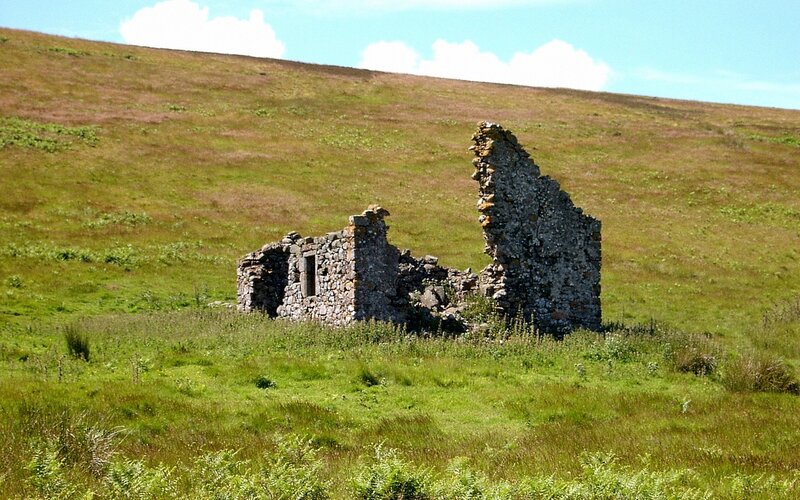 Ruins on a Hillside — Green, Serene