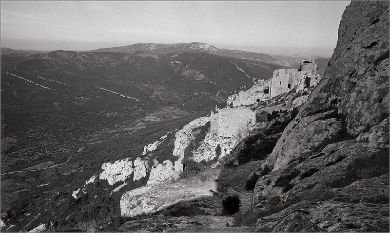 Ruins on a mountain cliff
